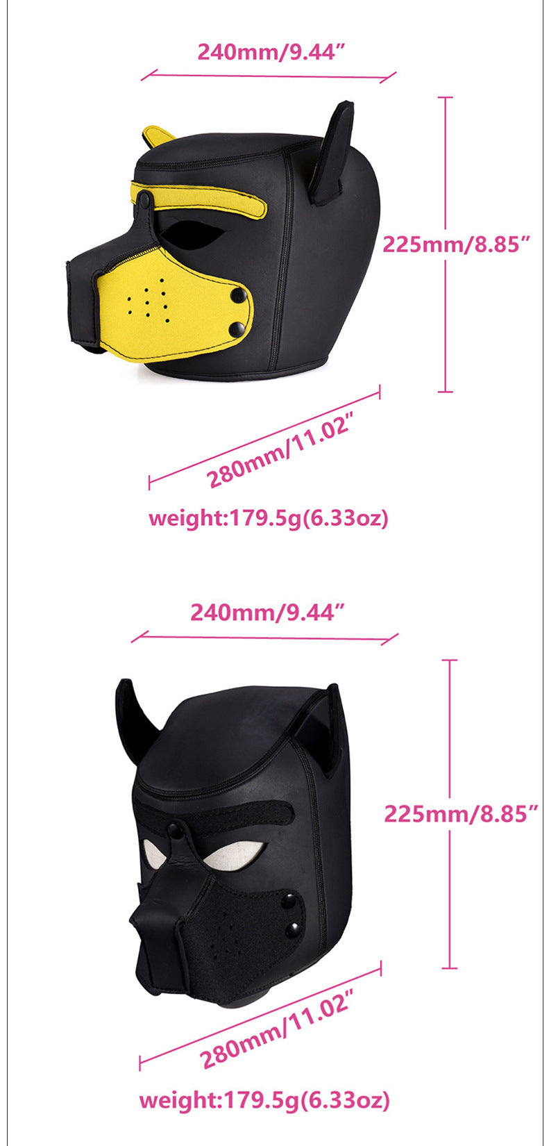 Sexy mask, dog headgear, adult training sex supplies, role-playing nightclub dance mask, dressing up and playing with SM props